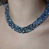 105.56ct Diamond Sapphire 18K Gold Statement Necklace