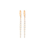 2.00ct Diamond 18K Gold Graduated Drop Earrings