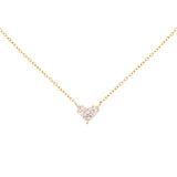 0.50ct Diamond 18K Gold Princess Cut Heart Necklace