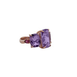11.39ct Amethyst Pink Tourmaline 18K Gold Ring