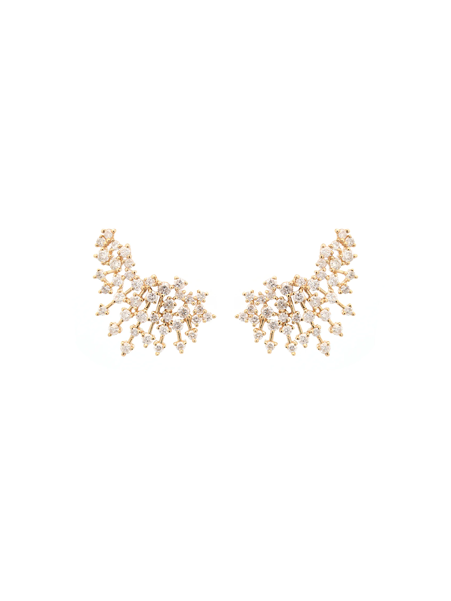 1.66ct Diamond 18K Gold Fireworks Earrings