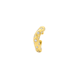 0.20ct Diamond 18K Gold Grooved Ear Cuff
