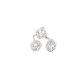 0.75ct Dimond 18K Gold Multi Shaped Bypass Ring