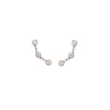 0.50ct Diamond 18K Gold Flower Climber Earrings