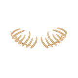 18K Gold Fire Flames Climber Earrings