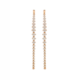 1.99ct Diamond 18K Gold Climber Long Drop Earrings