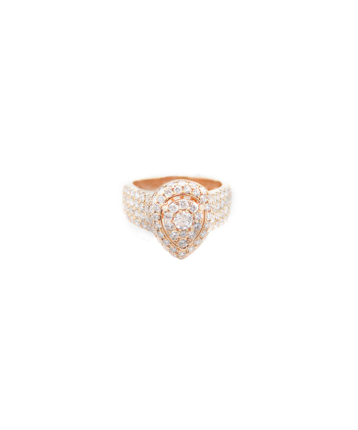 2.00ct Diamond 14K Gold Pear Statement Ring
