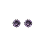 1.50ct Amethyst 14K Gold Round Stud Earrings