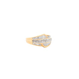 1.00ct Diamond 14K Gold Baguette Princess Cluster Ring