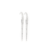 1.86ct Diamond 18K Gold Hook Drop Earrings