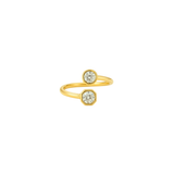 0.77ct Diamond 14K Gold Bypass Ring
