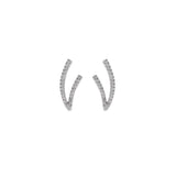 0.50ct Diamond 18K Gold V Climber Earrings