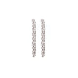 1.04ct Diamond 18K Gold Draped Chain Earrings