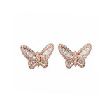 1.77ct Diamond 18K Gold Invisible Set Butterfly Earrings
