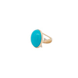 15.61ct Arizona Turquoise Diamonds 18K Gold Cocktail Ring