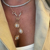 1.21ct Diamond 14K Gold Multi Pendant Necklace
