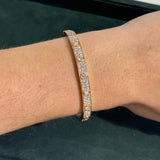 2.38ct Diamond 18K Gold Bangle Bracelet