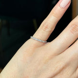 0.49ct Diamond 18K Gold Pinky Eternity Ring