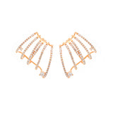 1.32ct Diamond 18K Gold Climber Earrings