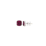 0.71ct Ruby 18K Gold Dainty Baguette Set Stud Earrings