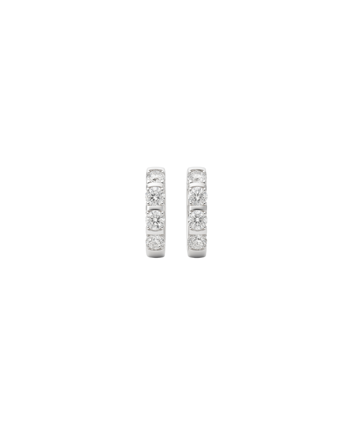 2.00ct Diamond 14K Gold Hoop Earrings