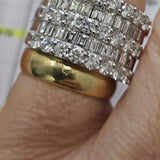 3.25ct Diamond 18K Gold Pave Croosover Ring