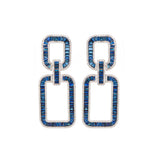 19.27ct Diamond Sapphire 14K Gold Statement Earrings