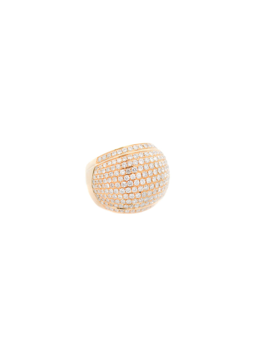 2.15ct Diamond 18K Gold Pave Dome Ring