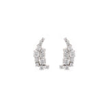 1.27ct Diamond 18K Gold Cluster Climber Earrings