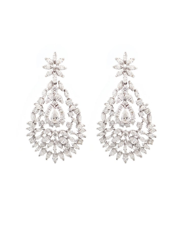 22.49ct Diamond 18K Gold Set of Necklace & Earrings
