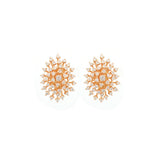 0.86ct Diamond 18K Gold Starburst Earrings