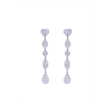 5.36ct Diamond 18K Gold Multi Shaped Dangle Drop Earrings