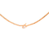0.37ct Diamond 14K Gold Snake Necklace