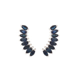 1.04ct Diamond 18K Gold Marquise Climber Earrings