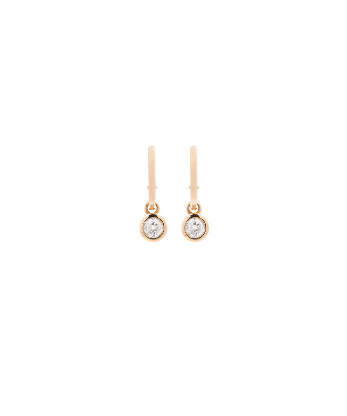 0.50ct Diamond 14K Gold Dangle Drop Huggie Hoop Earrings