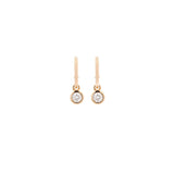 0.50ct Diamond 14K Gold Dangle Drop Huggie Hoop Earrings