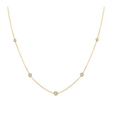 0.35ct Diamond 14K Gold By The Yard Necklace
