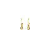 0.50ct Diamond 14K Gold Dangle Drop Huggie Hoop Earrings