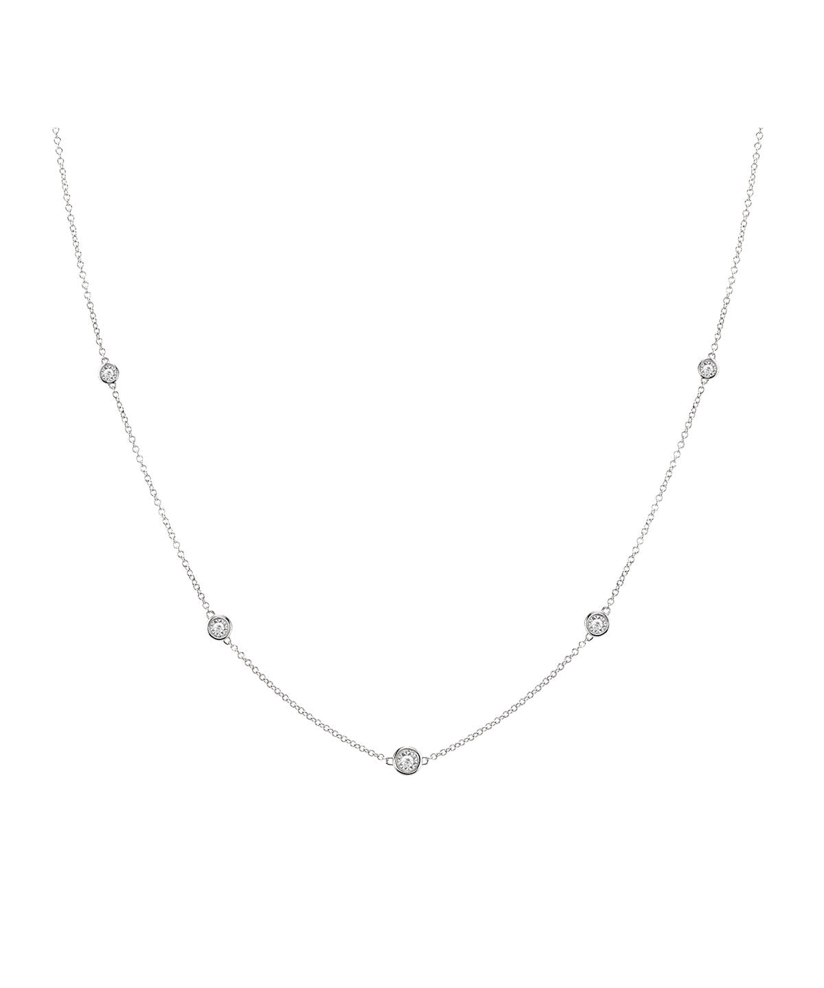 0.35ct Diamond 14K Gold By The Yard Necklace
