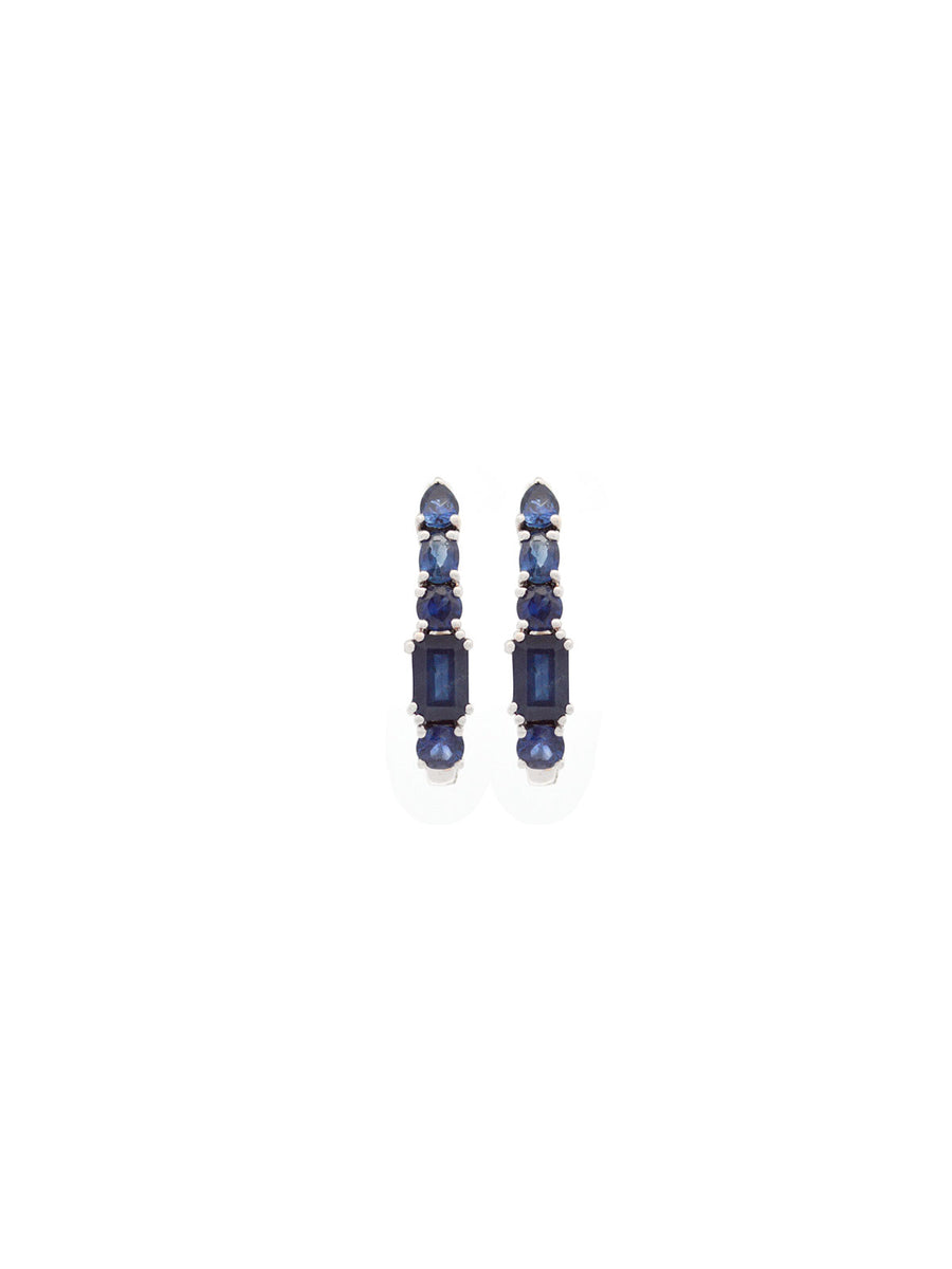 1.25ct Sapphire 18K Gold Climber Earrings