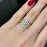 1.13ct Diamond 18K Gold Flower Ring