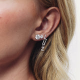 0.14ct Diamond 18K White Gold Luz Single Dangle Drop Earring