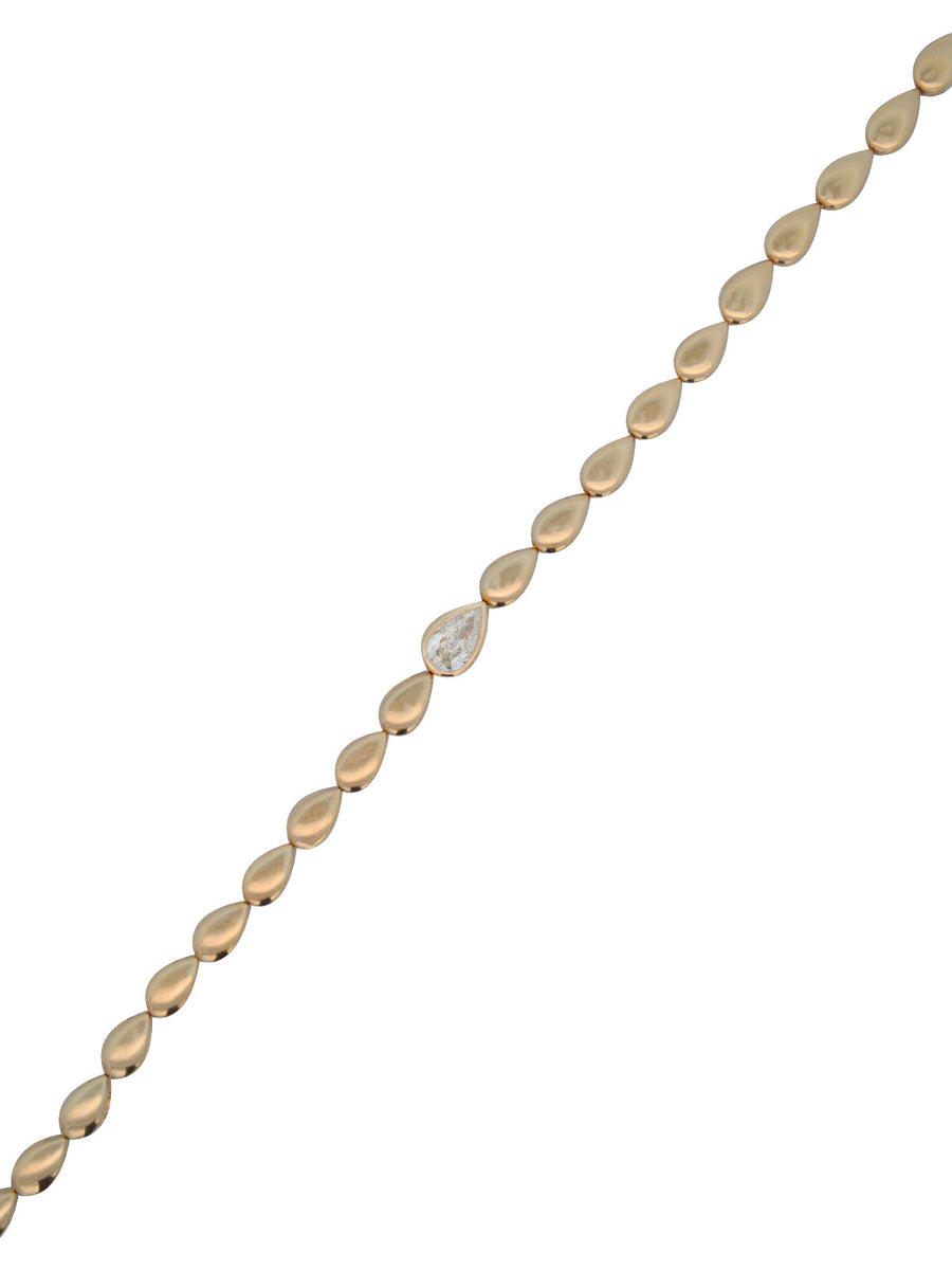 0.50ct Diamond 14K Gold Pear Cut Bracelet