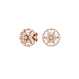 0.94ct Diamond 18K Gold Open Cut Stud Earrings