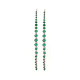 1.50ct Emerald 18K Gold Linear Cascade Earrings