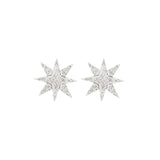 0.49ct Diamond 18K Gold Star Stud Earrings