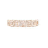 4.85ct Diamond 14K Gold Cluster Statement Bangle Bracelet