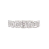 4.85ct Diamond 14K Gold Cluster Statement Bangle Bracelet