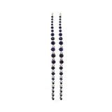 1.60ct Blue Sapphire 18K Gold Linear Cascade Earrings