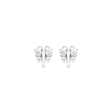 0.86ct Diamond 18K Gold Butterfly Huggie Hoop Earrings